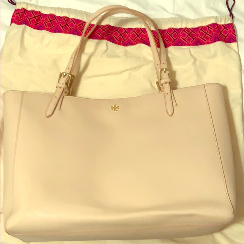 Tory Burch large blush tote with dust bag!